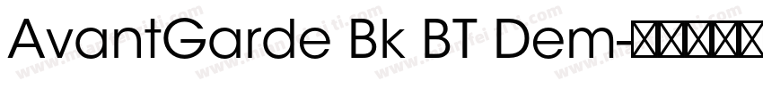 AvantGarde Bk BT Dem字体转换